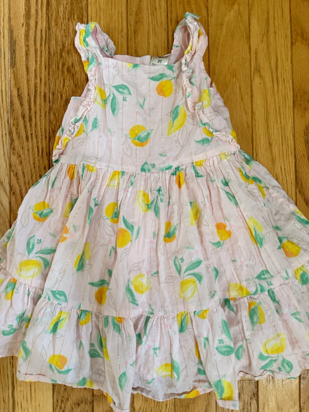 OshKosh Bgosh Toddler Girl Lemon Dress Lined  - 3T